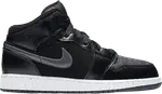 Кроссовки Air Jordan 1 Mid Premium GS Black Dark Grey, черный - фото