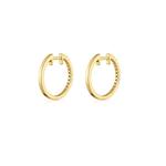 Серьги-кольца Tous Les Classiques Short With Diamonds, золото, 12.5 мм - фото 3