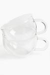 Набор кружек H&M Glass, 2 штуки, 350 мл, прозрачный - фото 3