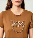 Футболка Квентина Regular fit Pinko, коричневый - фото 4