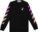 Футболка Off-White Marker Long-Sleeve Tee 'Black/Fuchsia', черный - фото 2