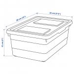 SOCKERBIT СОККЕРБИТ Контейнер с крышкой, белый, 38x25x15 см IKEA - фото 7