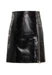 Кожаная юбка faina, черный - фото 3