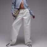 Джинсы Topshop cinch back, белый - фото