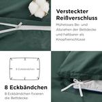 Комплект постельного белья Bedsure, 3 предмета, 200х200/80x80 см, темно-зеленый - фото 4