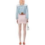 Риб-трикотажная мини-юбка Alexander Wang, розовая - фото 4