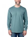 Лонгслив Carhartt Logo Longsleeve, цвет Turquoise - фото 4