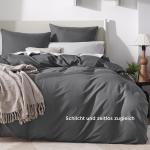 Комплект постельного белья Bedsure, 3 предмета, 200х200/80x80 см, антрацит - фото 2