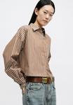 Блуза rag & bone MARIN CROPPED SHIRT, Brown - фото 7