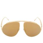 Фирменные солнцезащитные очки-пилоты Loewe Eyewear, золотой - фото 2