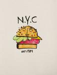 Толстовка с круглым вырезом NYC Burger Mango, Light Beige - фото 8