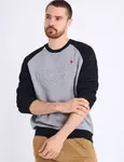 Пуловер U.S. Polo Assn Raglan Sleeve Embossed Fleece, черный - фото 5