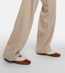 Балетки из овчины с вышивкой Magda Butrym, бежевый - фото 4