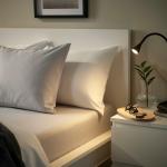 Простыня на резинке, серая, 90x200 см IKEA Bärglim - фото 3