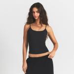 Топ SKIMS Cotton Jersey Scoop Neck Cami, черный - фото 3