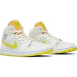 Кроссовки Nike Air Jordan Wmns 1 Mid SE, белый/желтый - фото 2