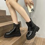 Ботинки Мартин женские черные GIGIRYO, черные со скрытой платформой - фото 4