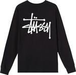 Лонгслив Stussy Basic Long-Sleeve Tee 'Black', черный - фото 3