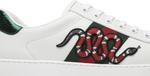 Кроссовки Gucci Ace Embroidered Snake, белый - фото 3