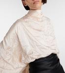 Атласный топ Bex Khaite, кремовый - фото 5