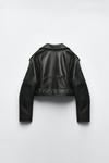 Куртка из искусственной кожи ZARA, черный - фото 4