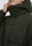 Пальто зимнее Solid с капюшоном, темно-зеленый - фото 5