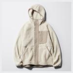 Флисовая толстовка Uniqlo x White Mountaineering на молнии с капюшоном, 30 кремовый - фото 2