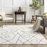 Марокканский решетчатый моющийся ворсистый ковер Nuloom, 153x244 см - фото 6