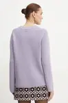 Шерстяной свитер MICHAEL Michael Kors, фиолетовый - фото 4