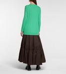 Шерстяной свитер в рубчик Plan C, Aqua - фото 3