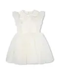 Детское платье без рукавов из сатина и тюля Billieblush, белый - фото
