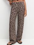 Брюки Pull&Bear Regular Pants, цвет Brown/Light brown - фото 2