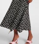 Шелковое миди-платье Alessandra Rich, Black-White - фото 5