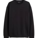 Свитшот H&M Relaxed Fit, черный - фото 2