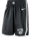 Мужские черные шорты brooklyn nets icon edition swingman 2019/20 Nike, черный - фото 3