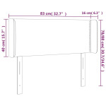 Prolenta Premium - Изголовье светодиодное, темно-синий, 83x16x78/88 см, бархат - фото 6