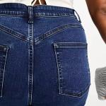 Джинсы Asos Design Curve Power Stretch, темно-синий - фото 6