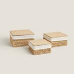 Корзина Zara Home With Fabric Lining, бежевый - фото 3