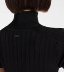 Платье миди из ребристой ткани Mugler, черный - фото 6