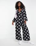 Однотонный комбинезон с завязками и точечным принтом ASOS DESIGN - фото
