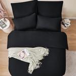 Комплект постельного белья RUIKASI, 3 предмета, 200х200/80x80, черный - фото 5