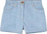 Шорты Versace Ventagli Denim Shorts 'Denim', синий - фото