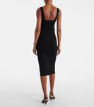 Тиковое вязаное платье миди Max Mara, черный - фото 3