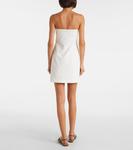 Мини-платье из кади без бретелек с декором The Attico, белый - фото 3