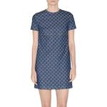 Платье gg denim jacquard GUCCI, синий - фото 5