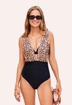 Купальник Cupshe Swimsuit, Brown Black/Brown - фото 2
