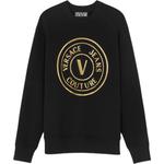 Свитшот с принтом логотипа VERSACE JEANS COUTURE, черный - фото