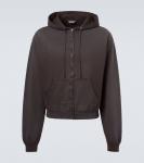 Хлопковый джерси худи Auralee, Ink Black - фото