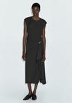 Платье Massimo Dutti MIDI WITH BROOCH DETAIL, Dark Grey - фото