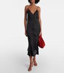 Топ из шелкового органа Talsie Khaite, черный - фото 2